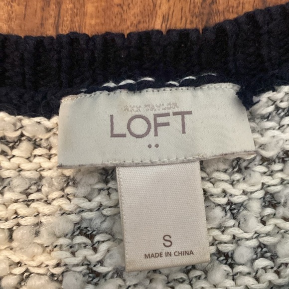 Ann Taylor Loft Baseball Tee Sweater - Picture 2 of 4